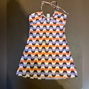 Multicolor Halter Dress